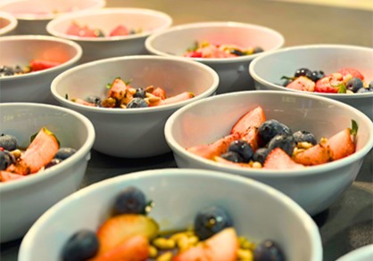 Bowls of fruit salad